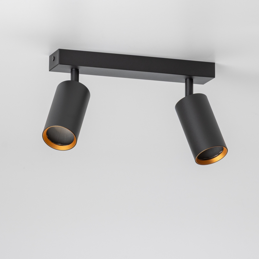 Brilagi - LED RGBW Dimmbarer Einbauspot SELE 2xGU10/4,8W/230V 3000K schwarz/gold + Fernbedienung