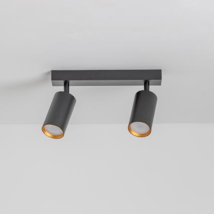 Brilagi - LED RGBW Dimmbarer Einbauspot SELE 2xGU10/4,8W/230V 3000K schwarz/gold + Fernbedienung