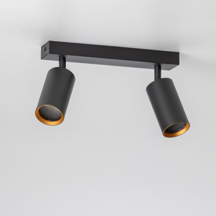 Brilagi - LED RGBW Dimmbarer Einbauspot SELE 2xGU10/6W/230V 3000K schwarz/gold + Fernbedienung