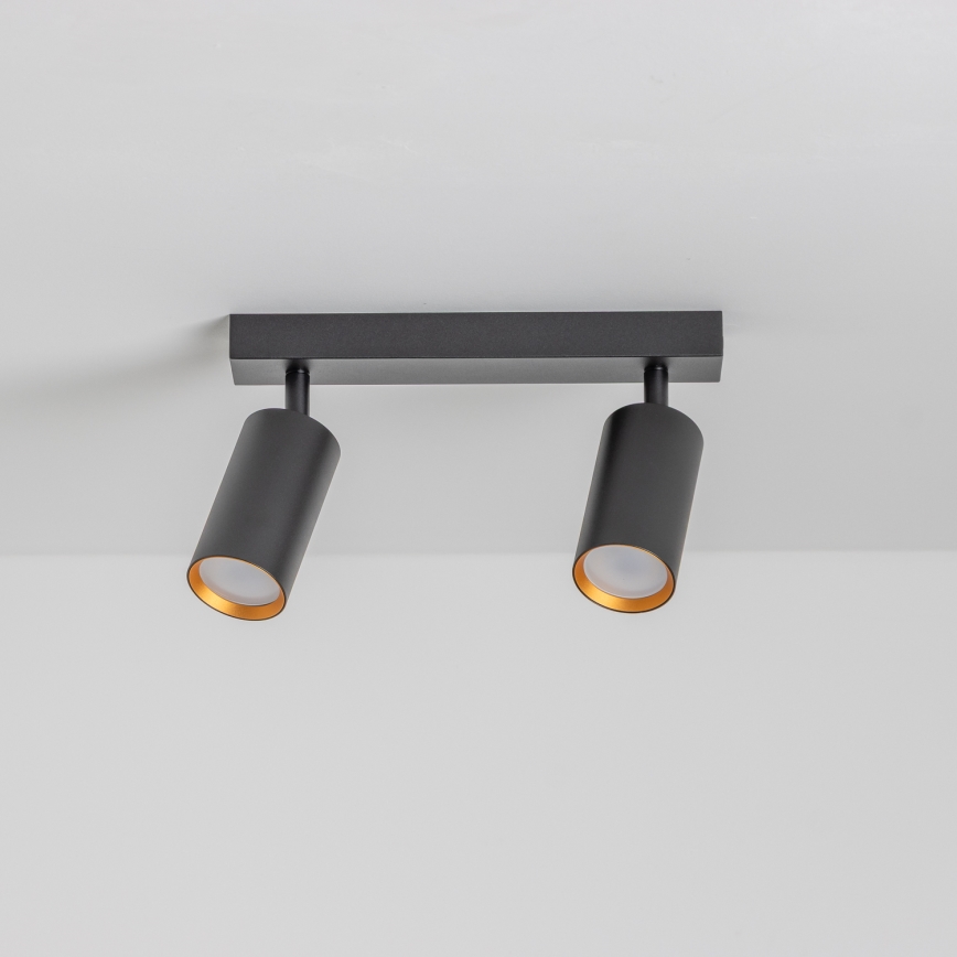 Brilagi - LED RGBW Dimmbarer Einbauspot SELE 2xGU10/6W/230V 3000K schwarz/gold + Fernbedienung