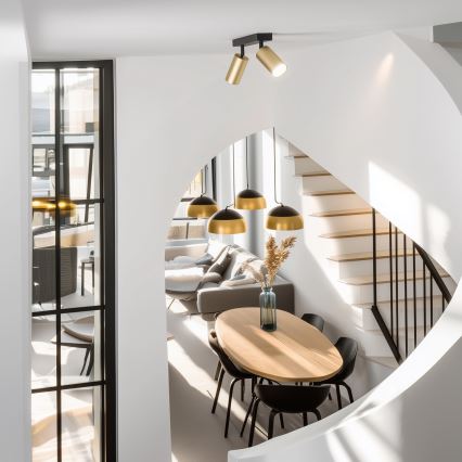 Brilagi - LED-dimmbare Spotleuchte SELE GOLDEN 2xGU10/6,5W/230V 2700-6500K schwarz/gold