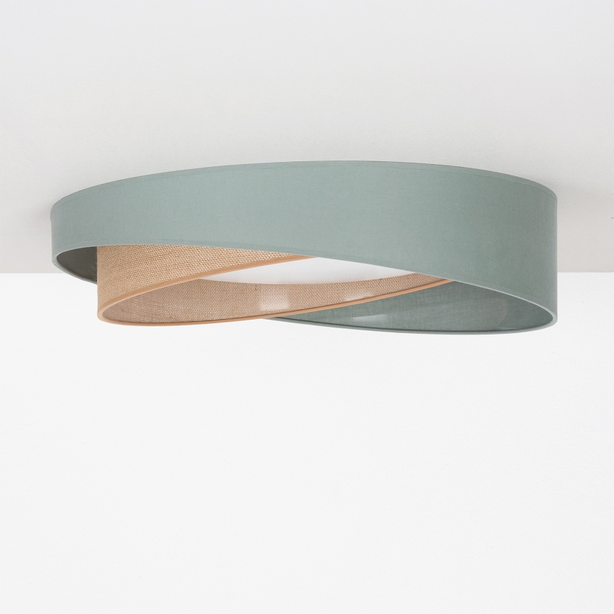 BRILAGI - LED-dimmbare Deckenleuchte VELVET TWIST LED/36W/230V 3000-6000K Ø 65 cm Wi-Fi Tuya Beacon grün/beige + Fernbedienung
