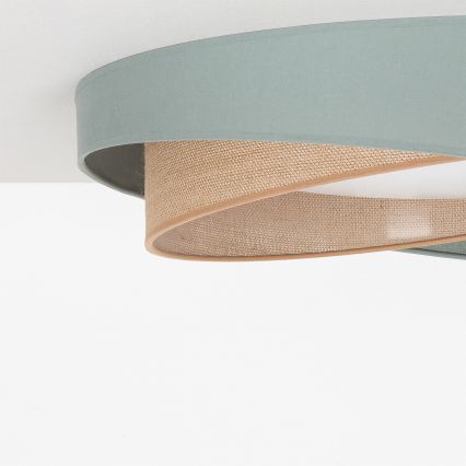 BRILAGI - LED-dimmbare Deckenleuchte VELVET TWIST LED/36W/230V 3000-6000K Ø 65 cm Wi-Fi Tuya Beacon grün/beige + Fernbedienung