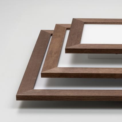 Brilagi - Dimmbare LED-Deckenleuchte SLIMFRAME WOOD LED/36W/230V 49,5x49,5 cm 3000-6000K dunkelbraun + Fernbedienung