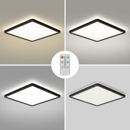 Brilagi - LED-dimmbare Deckenleuchte ULTRA SLIM LED/18W/230V 2700-6500K 30x30 cm schwarz + Fernbedienung