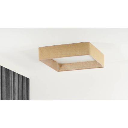 Brilagi - Dimmbare LED-Deckenleuchte VELVET SQUARE LED/24W/230V 3000/4000/6500K + Fernbedienung braun