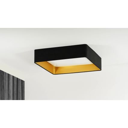 Brilagi - Dimmbare LED-Deckenleuchte VELVET SQUARE LED/24W/230V 3000/4000/6500K + Fernbedienung schwarz