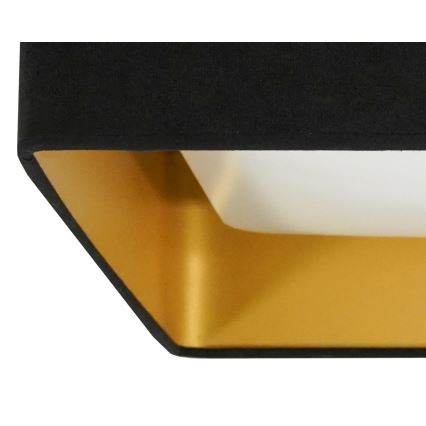 Brilagi - Dimmbare LED-Deckenleuchte VELVET SQUARE LED/24W/230V 3000/4000/6500K + Fernbedienung schwarz