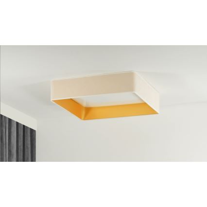 Brilagi - Dimmbare LED-Deckenleuchte VELVET SQUARE SMART LED/36W/230V 2700-6500K Wi-Fi Tuya + Fernbedienung cremefarben