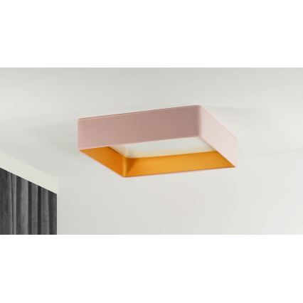 Brilagi - Dimmbare LED-Deckenleuchte VELVET SQUARE SMART LED/36W/230V 2700-6500K Wi-Fi Tuya + Fernbedienung rosa