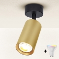 Brilagi - Dimmbares LED RGBW-Spot SELE GOLDEN 1xGU10/6W/230V 3000K schwarz/gold + Fernbedienung