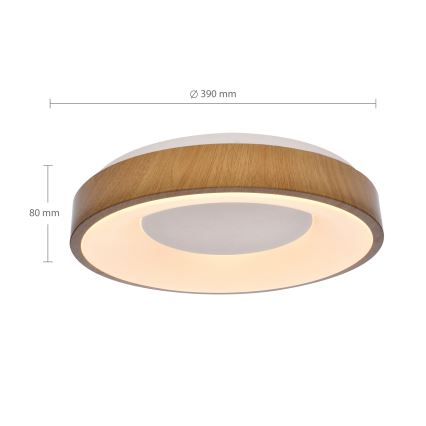 Brilagi - LED dimmbares Deckenleuchte DORIA LED/48W/230V 3000-6500K Ø 39 cm + Fernbedienung