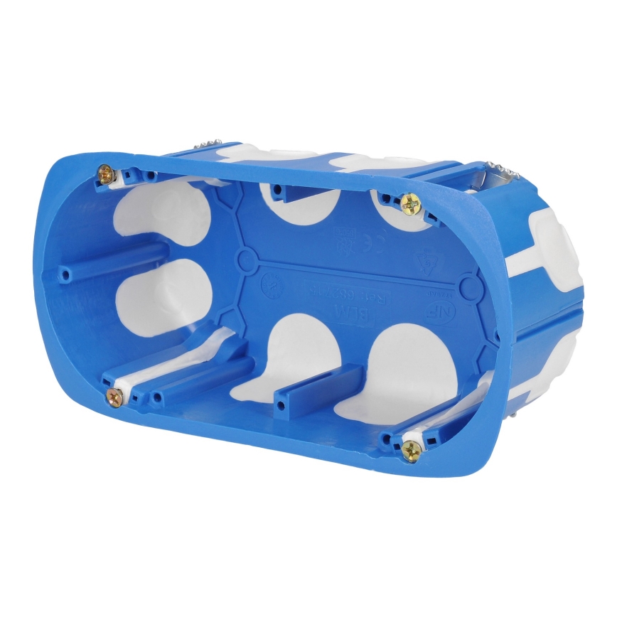 Brilagi – Einbau-Bodendose für den Außenbereich mit 2‑fach-Steckdose, IP55, weiß, rechteckig