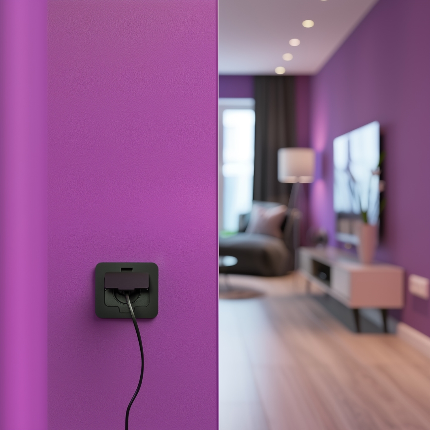 Brilagi - Einbau-Bodensteckdose für den Außenbereich IP55, schwarz, rechteckig