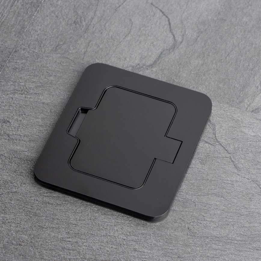 Brilagi - Einbau-Bodensteckdose für den Außenbereich IP55, schwarz, rechteckig