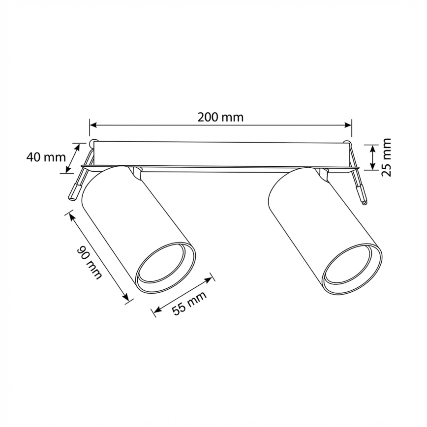 Brilagi - Einbauleuchte SELE 2xGU10/30W/230V weiß