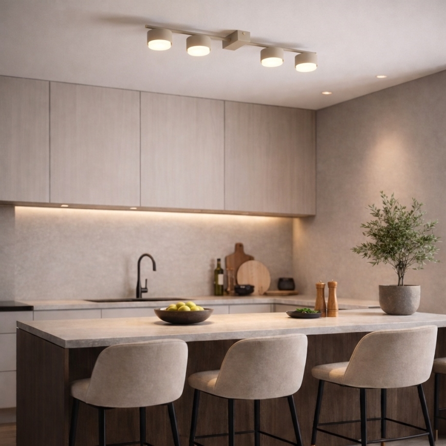 Brilagi - Einbaustrahler 4xGX53/12W/230V beige