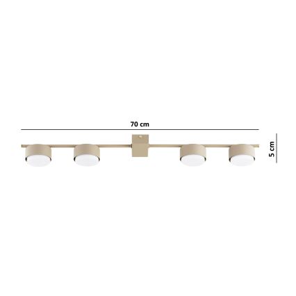 Brilagi - Einbaustrahler 4xGX53/12W/230V beige