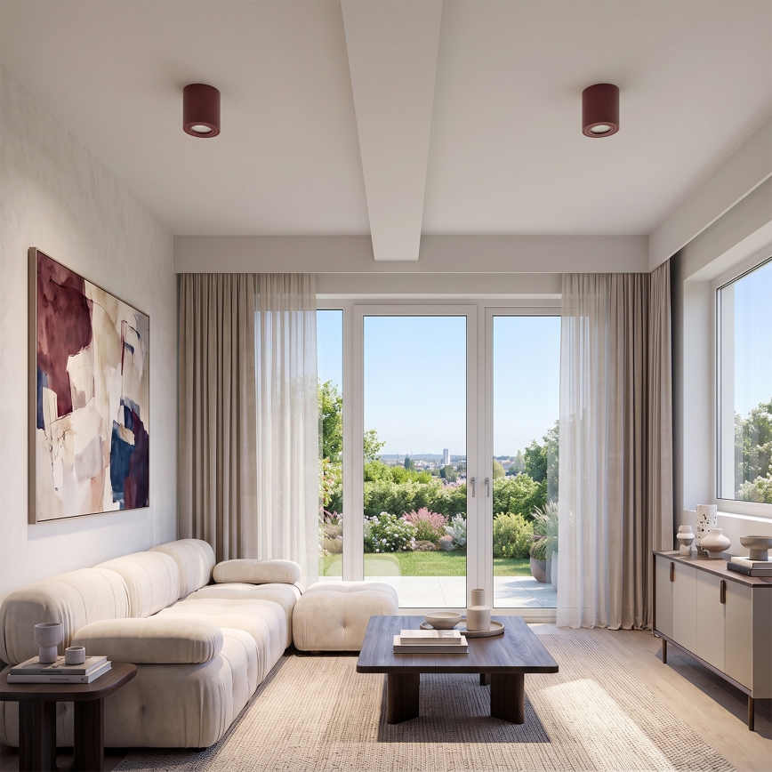 BRILAGI - Einbaustrahler MIA 1xGU10/30W/230V 84x80 mm burgunderrot
