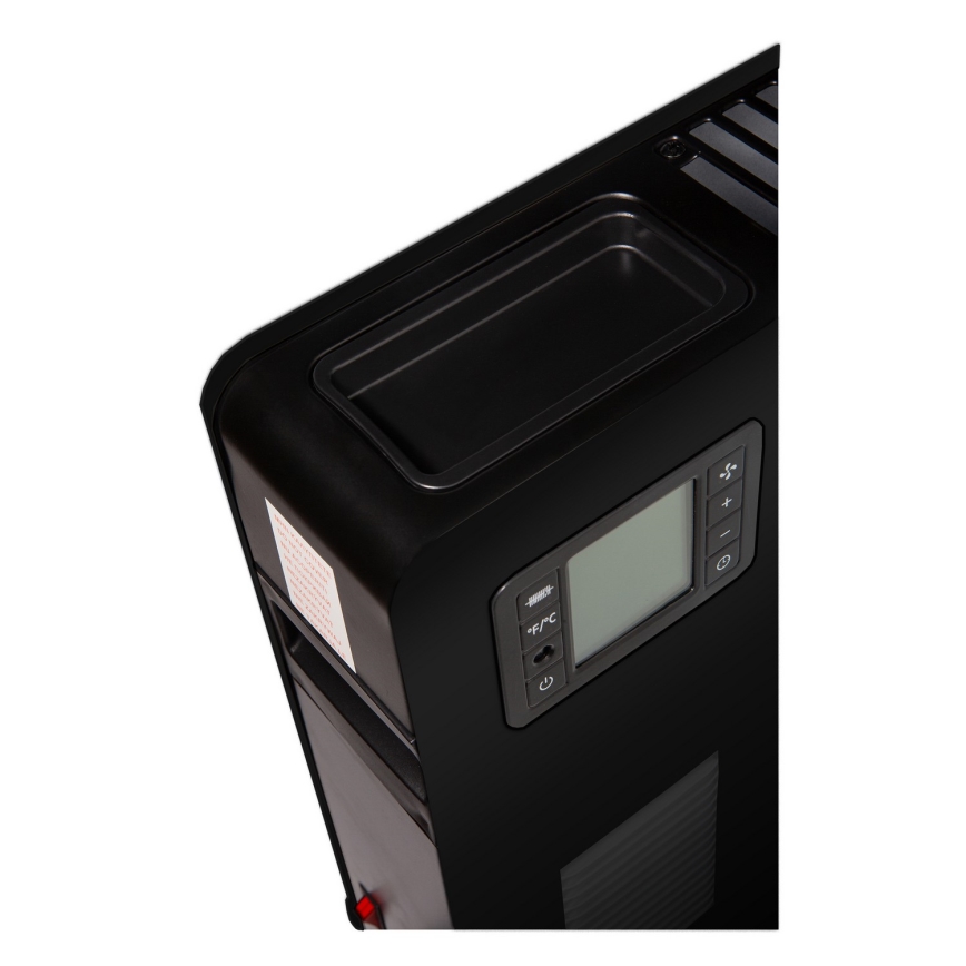 Brilagi - Elektrische Konvektorheizung 1000/1300/2300W LCD/timer/TURBO/Thermostat schwarz + FB