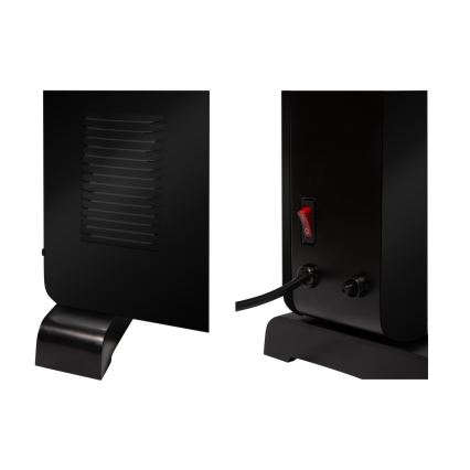 Brilagi - Elektrische Konvektorheizung 1000/1300/2300W LCD/timer/TURBO/Thermostat schwarz + FB