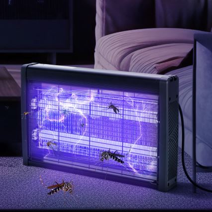 Brilagi - Elektrischer Insektenvernichter 2xUV/10W/230V 60 m² schwarz