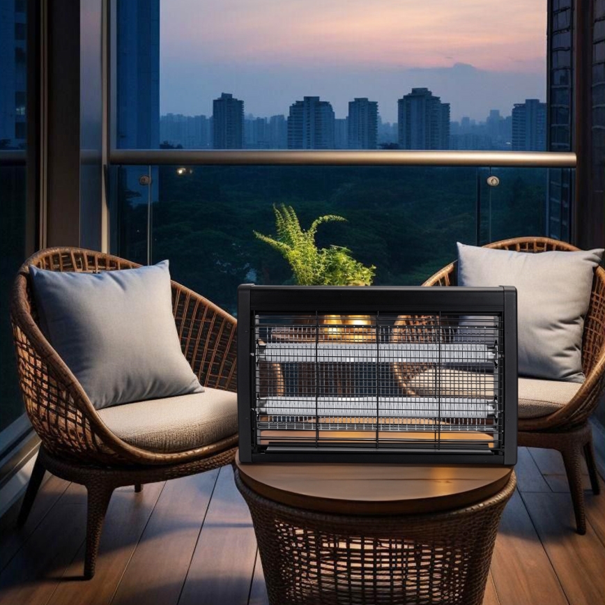 Brilagi - Elektrischer Insektenvernichter 2xUV/10W/230V 60 m² schwarz