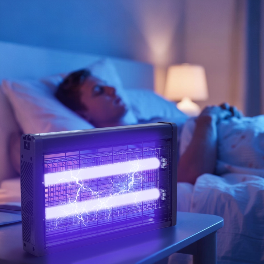 Brilagi - Elektrischer Insektenvernichter 2xUV/18W/230V für 100 m² schwarz