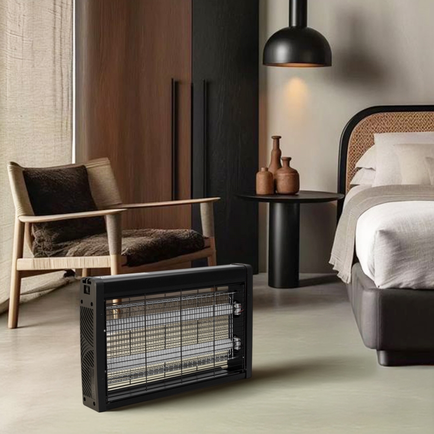 Brilagi - Elektrischer Insektenvernichter 2xUV/18W/230V für 100 m² schwarz