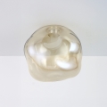 Brilagi - Ersatzglas für Kronleuchter, Wand- und Deckenleuchte VULCANO G9, Ø 15 cm, rauchbeige