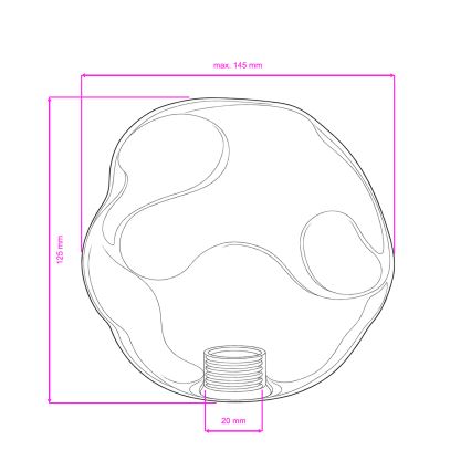 BRILAGI - Ersatzglas für Kronleuchter, Wand- und Deckenleuchte LAVA/VULCANO G9 Ø 15 cm weiß