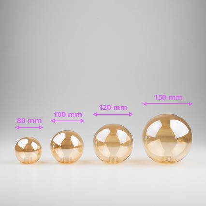 Brilagi - Ersatzglas für Kronleuchter, Wandleuchte und Lampe MISTEL, MILLA Ø 15 cm, gold