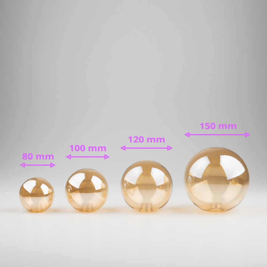 Brilagi - Ersatzglas für Kronleuchter, Wandleuchte und Lampe MISTEL, MILLA Ø 15 cm, gold