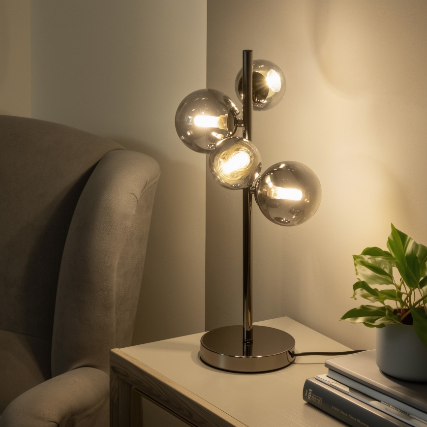 BRILAGI - Ersatzglas für Kronleuchter, Wandleuchte und Lampe MISTEL, MILLA, Ø 15 cm, rauchgrau