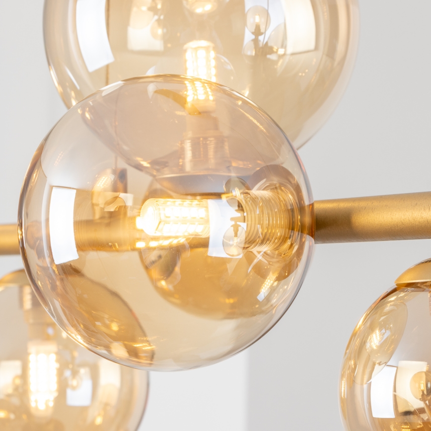 Brilagi - Ersatzglas für Kronleuchter, Wandleuchte und Lampe MISTEL, MILLA, Ø 12 cm, goldfarben