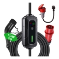 BRILAGI - EV-Reiseladestation für Elektroautos FAST AC Typ 2 16A/380V 11kW + Stecker 230V, 3,7kW 5m + Tasche