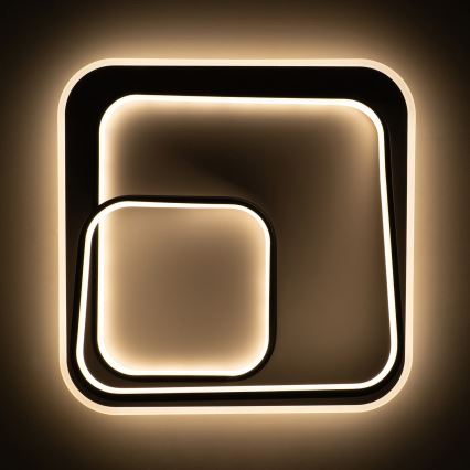 BRILAGI - dimmbare LED-Deckenleuchte FLARE LED/81W/230V 3000-6000K 50x50 cm weiß/schwarz + Fernbedienung