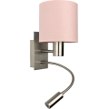 BRILAGI - Flexible LED-Wandleuchte BOBO 1xE27/25W/230V + LED/3W mattchrom/rosa