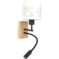 BRILAGI - Flexible LED-Wandleuchte für Kinder BOBO WOOD 1xE27/25W/230V + LED/3W Eiche/schwarz/weiß/Einhörner