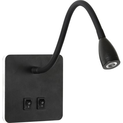 Brilagi - Flexible LED-Wandleuchte MAYA Double LED/4W/230V + LED/3W schwarz