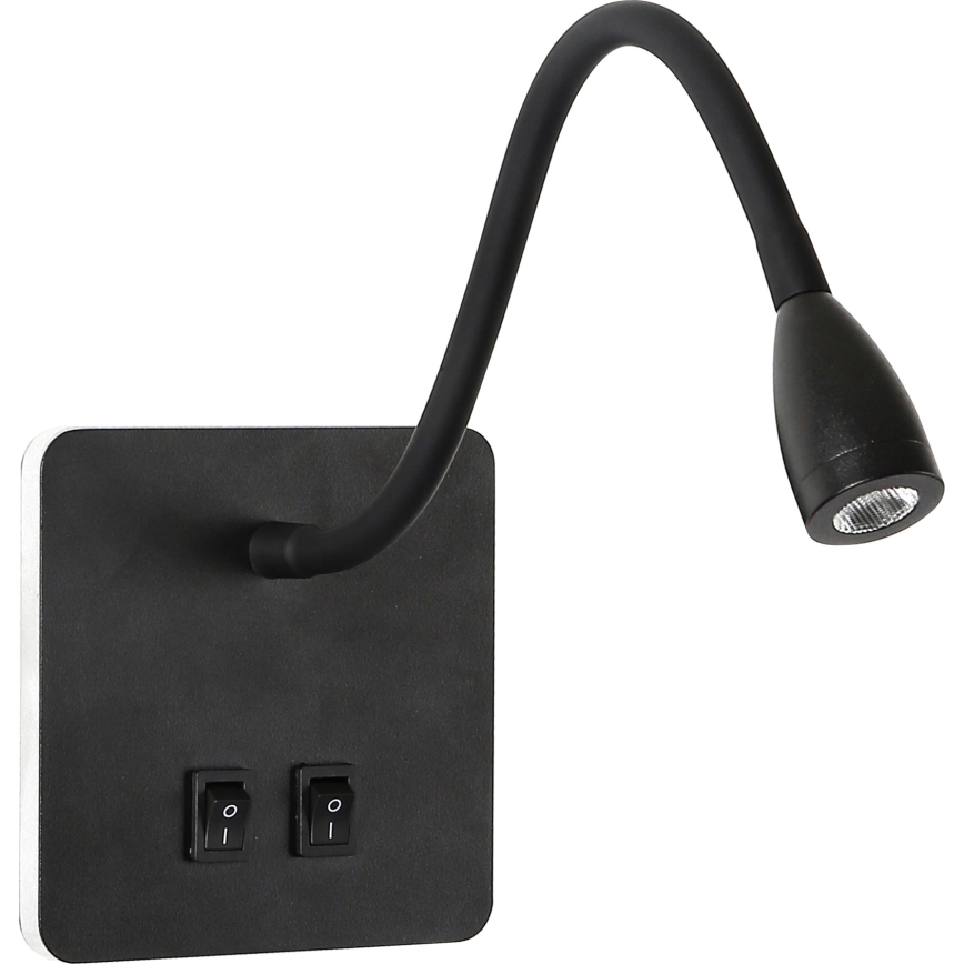 Brilagi - Flexible LED-Wandleuchte MAYA Double LED/4W/230V + LED/3W schwarz