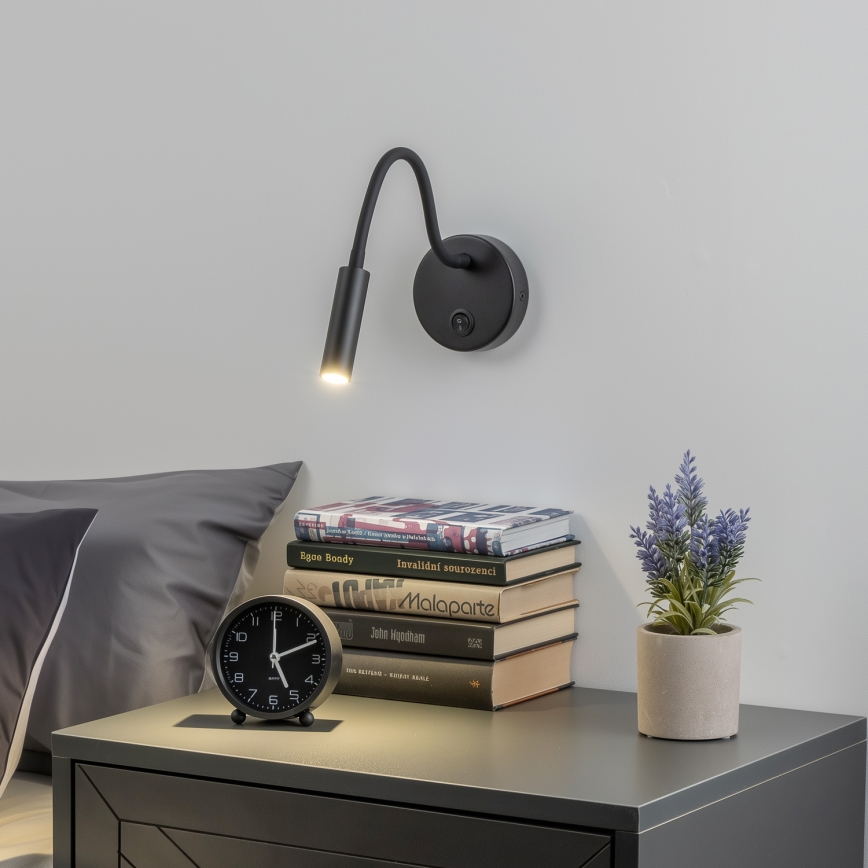 Brilagi - Flexible LED-Wandleuchte MAYA LED/3W/230V 4000K schwarz