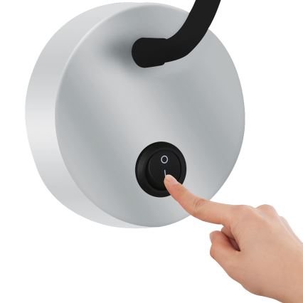 Brilagi - Flexible LED-Wandleuchte MAYA LED/3W/230V 4000K silbern