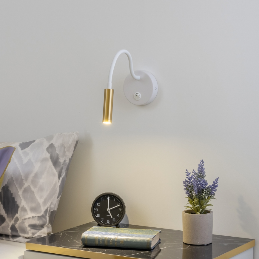 Brilagi - Flexible LED-Wandleuchte MAYA LED/3W/230V 4000K weiß/golden
