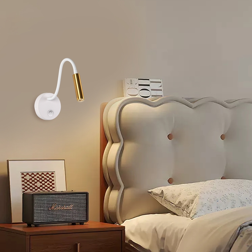 Brilagi - Flexible LED-Wandleuchte MAYA LED/3W/230V 4000K weiß/golden