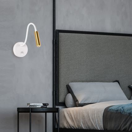Brilagi - Flexible LED-Wandleuchte MAYA LED/3W/230V 4000K weiß/golden