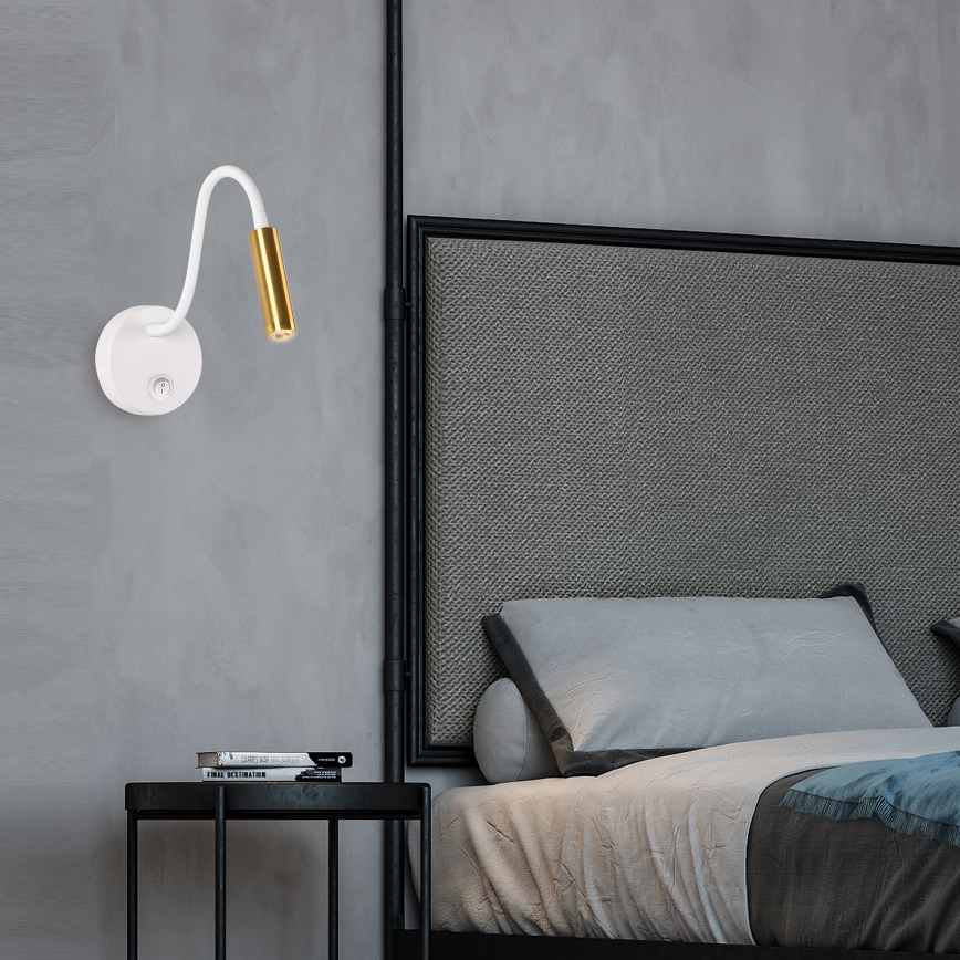 Brilagi - Flexible LED-Wandleuchte MAYA LED/3W/230V 4000K weiß/golden