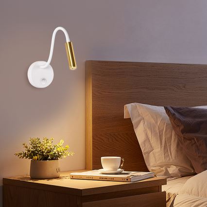 Brilagi - Flexible LED-Wandleuchte MAYA LED/3W/230V 4000K weiß/golden