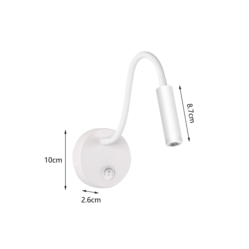 Brilagi - Flexible LED-Wandleuchte MAYA LED/3W/230V 4000K weiß