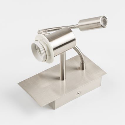 Brilagi - Flexible LED-Wandleuchte NUBILA 1xE27/25W/230V + LED/3W matt Chrom/cremefarben
